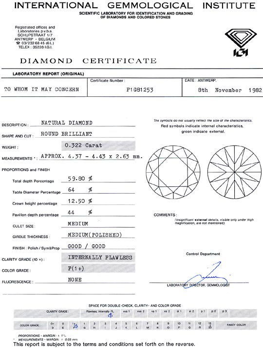 Foto 9 - Diamant 0,322ct Brillant IGI Lupenrein Top Wesselton F, D6266