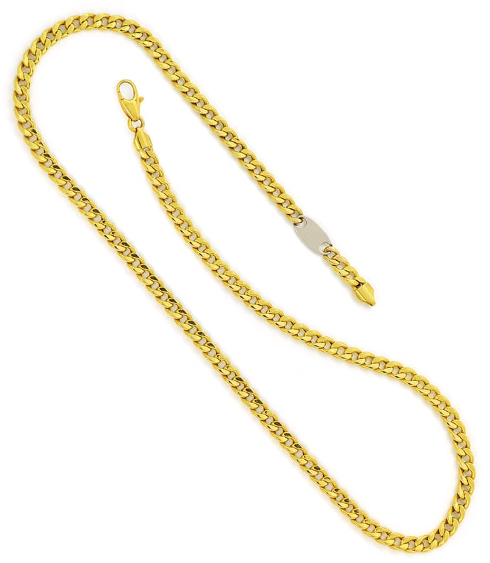 Foto 3 - Goldkette im Flachpanzer-Muster 50cm Länge aus Gelbgold, K3220