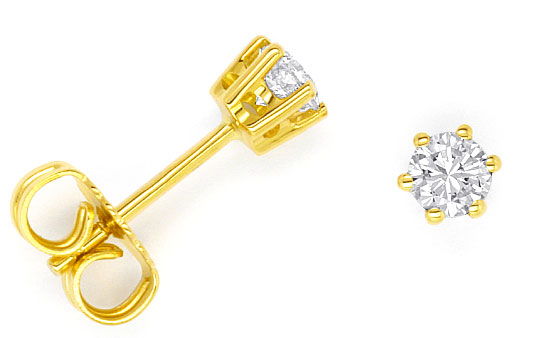 Foto 1 - Paar Brillant-Diamantohrstecker Ohrringe 0,4ct 18K Gold, R1827