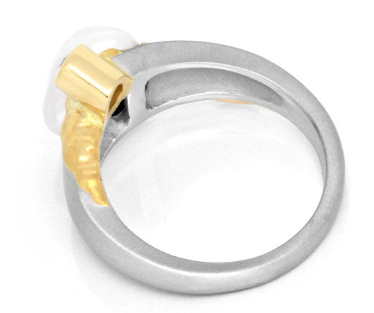 Foto 3 - Platin-Gold-Brillant-Ring, Keshi Zuchtperle, S3795