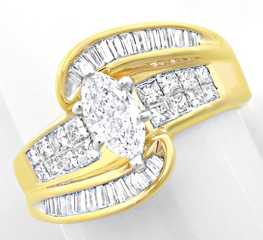 Foto 2 - Spitzen-Designer-Diamant-Ring massiv Bicolor, S8444