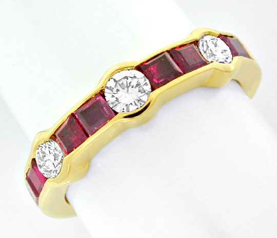 Foto 2 - Memory Diamant Rubin Ring, 18K/750 Gelbgold, S8864